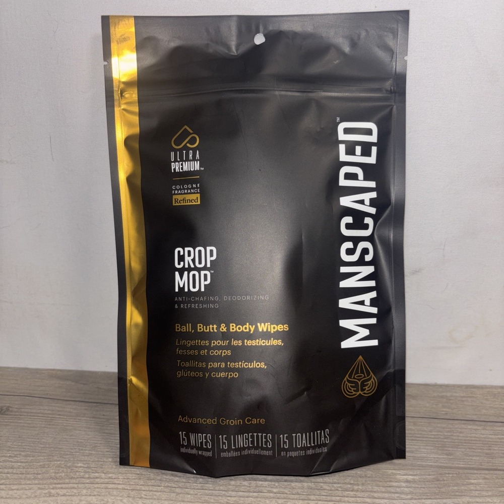 Manscaped Ultra Premium Cologne Fragrance Crop Mop Ball, Butt, Body Wipes